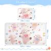 Cute Cartoon Pink Sheep Cooling Baby Mattress Topper 28" x 52" Reusable Crib Padding for Kids, Adult view 2