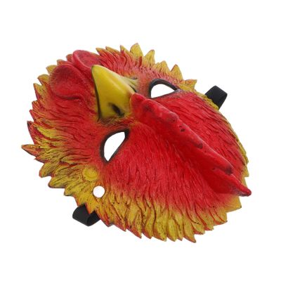 Abaodam Halloween Rooster Mask Comfortable PU Cosplay Prop with Elastic Band for Themed Parties for Halloween Costume and Masquerade Events