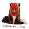 Abaodam Halloween Rooster Mask Comfortable PU Cosplay Prop with Elastic Band for Themed Parties for Halloween Costume and Masquerade Events view 3