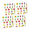 100Pcs Adorable Cartoon Fruits and Vegetables Erasers Mini TPR Erasers for and Prizes Stationery for Art and Writing Activities view 1