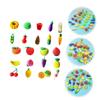 100Pcs Adorable Cartoon Fruits and Vegetables Erasers Mini TPR Erasers for and Prizes Stationery for Art and Writing Activities view 3