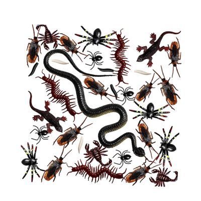 Abaodam 148Pcs Halloween Fake Snake Spider Scorpion and Gecko Prank Props Realistic Artificial Decorations for Parties Mischief and Haunted House Essentials