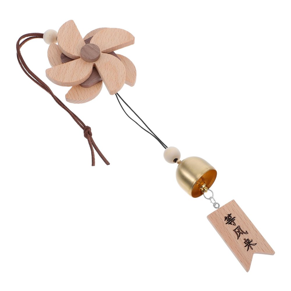 1 Set DIY Wooden Wind Chime Kit for Build Your Own Charming Chinese Feng Shui Windmill Chime Natural Craft Project for Home Decor and Garden for Boys