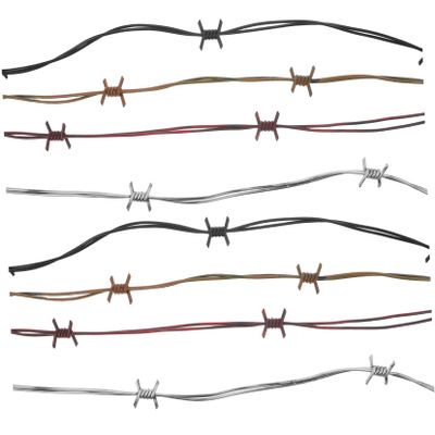 Abaodam 4Pcs Halloween Barbed Wire Chains Realistic Fake Chains for Haunted House Decor Creepy Western Halloween Props for Parties and Theme Events