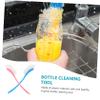 2Pcs Multifunctional Bottle Brush Cleaner Practical Cup Feeding Bottle Cleaning Brush with Bristles for Deep Cleaning Includes Blue Pink Brush view 3