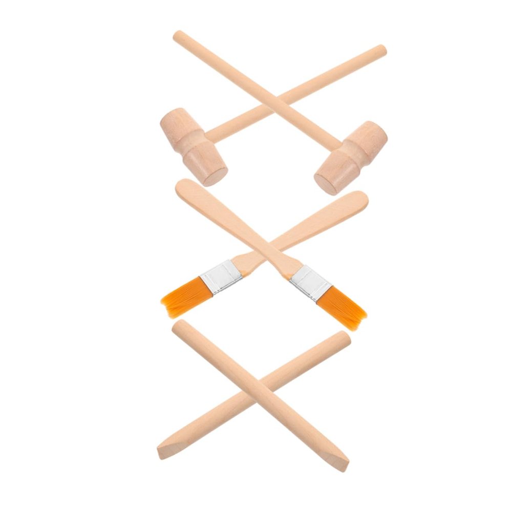 6Pcs Dinosaur Digging Tools for Gem Dig Kit with Hammer Chisel Brush Educational Stem Archaeological Excavation for Young Explorers Safe Fun Playtime