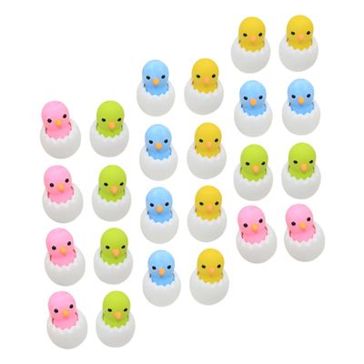 24Pcs Decorative Chick Shaped Erasers Fun Hatching Chick Design for Students Random Colors for Easter Awards Classroom Supplies and Creative Play