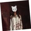 Abaodam 3Pcs DIY Unpainted Cat Masks for Creative Whimsical Half Face Masquerade Masks for Halloween Parties Unique Matte Finish for Cosplay and Craft Projects view 3