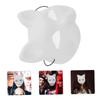 Abaodam 3Pcs DIY Unpainted Cat Masks for Creative Whimsical Half Face Masquerade Masks for Halloween Parties Unique Matte Finish for Cosplay and Craft Projects view 4