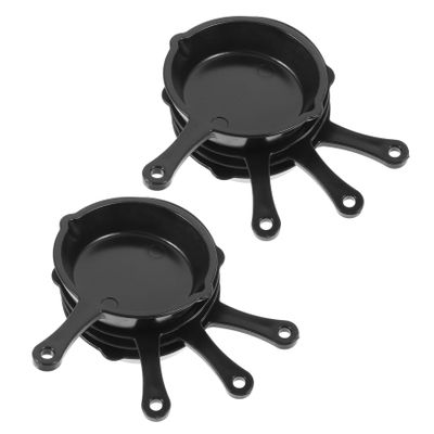 10Pcs Mini Frying Pan Models Simulation Cooking Pans for Dollhouse Decor Creative Kitchen Gadgets Mini Ornaments for DIY Projects