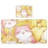 Cartoon Banana Cat Yellow Cooling Baby Mattress Topper 28" x 52" Washable Pads for beds for Kids, Adult view 1