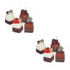 2sets Decorative Cake Model Realistic Artificial Dessert Photo Props for Weddings Parties and Displays Pu Material for Home Bakery and Event Decoration 4pcs*2 view 1