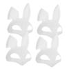 Abaodam 4Pcs Paintable Bunny Masks DIY Blank Rabbit Masks for Masquerade Halloween Costume Parties with Smooth Surface for Creative Design and Dress Up Fun view 1