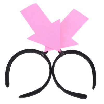 2Pcs Funny Head Bopper for Parties Festivals Birthdays Lightweight Comfortable Costume Accessory Quirky Decoration for Themed Events Pink Arrow Down Headband