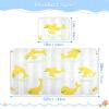 Ocean Animal Whale Yellow Stripe Cooling Baby Toddler Mattress 28" x 52" Breathable Mattress Protector pad for Baby&Toddler view 2