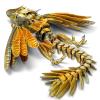 SGYYSG Feathered Wyvern Dragon,3D Printed Dragon, Articulated Dragon with Wings, 3D Printed Toys, Desktop Pet - Perfect for Fantasy Enthusiasts (Gold Silvery) view 1
