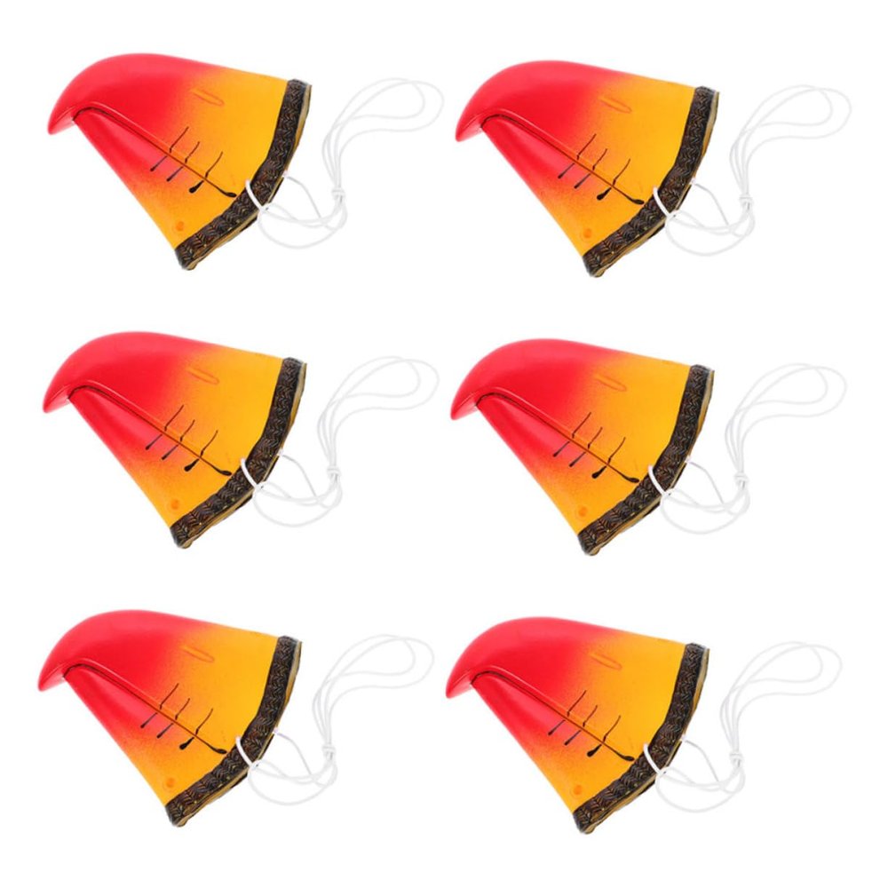 Abaodam 6Pcs Realistic Parrot Nose Decorations Comfortable Soft Bird Beak Props for Party Cosplay Halloween and Birthday Celebrations Dress Up Supplies
