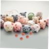 100Pcs Doll Rattle Inserts Round Plastic Noise Maker Balls with Bell DIY Rattle Repair Parts for Engaging Sound Effects for Crafts and Activities view 2