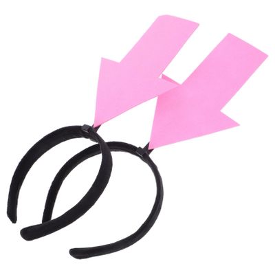 Abaodam 2Pcs Pink Arrow Headband Funny Party Hair Accessories Novelty Photo Props for Events Comfortable Fit Lightweight Design for Halloween Celebrations and Themed
