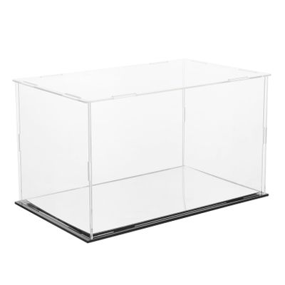 1Pc Acrylic Display Box with Mirror Base Transparent Dust Storage Case for Models Collectibles and Dolls Design for Organization and Protection