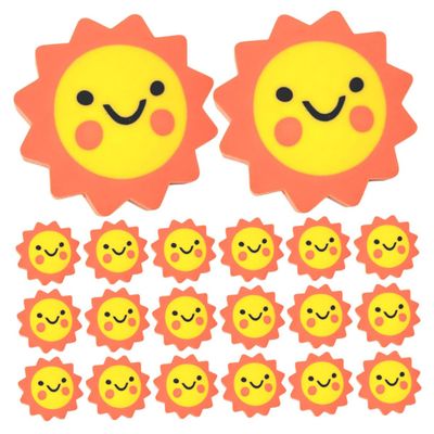 50Pcs Cute Sunflower Pencil Erasers Mini Erasers for Soft Material Fun Classroom Supplies Adorable Design for School Prizes and Rewards