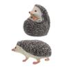 2Pcs Mini Hedgehog Figurines Cute Wildlife Animal Models for DIY Moss Landscape Cake Toppers Garden Decorations Safe for Cognitive Development view 1