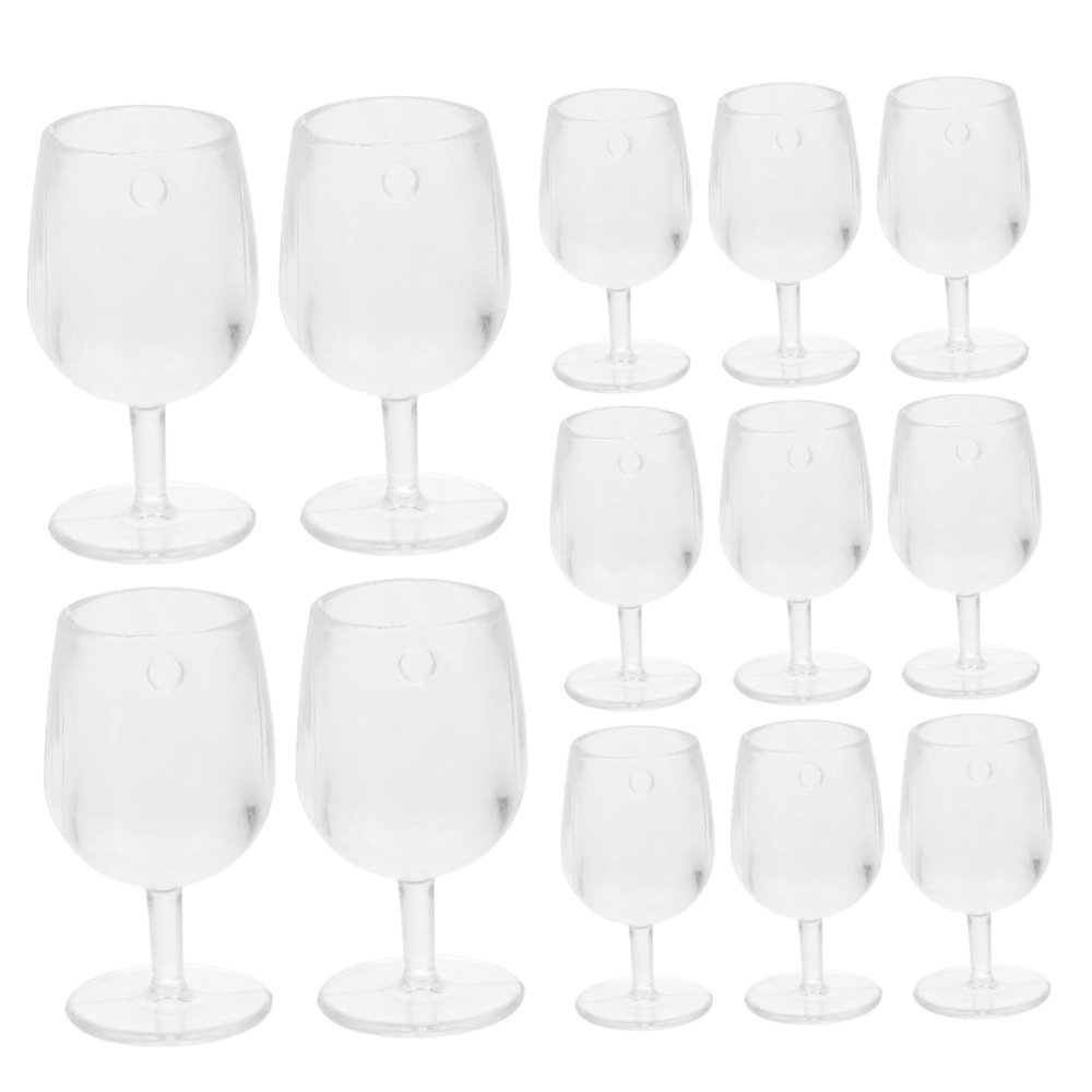 20Pcs Miniature Dollhouse Goblets DIY Wine Cups for Mini House Decoration Accessory for Crafting and Enhancing Miniature Scenes