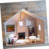 1Set Miniature Table Chair Sturdy Dollhouse Furniture for Dining Room Kitchen Lasting Display Detailed Craftsmanship Dollhouse Decor view 4