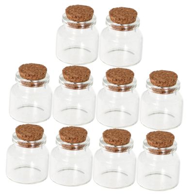 CALLARON 10pcs Mini Glass Keepsake Bottles for Teeth Hair Storage Sturdy Glass Vials with Lids for Organizing Precious Memories Cute Compact Design