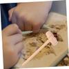 6Pcs Dinosaur Digging Tools for Gem Dig Kit with Wood Hammer Chisel and Brush Educational Stem Archaeological Excavation for Boys view 4