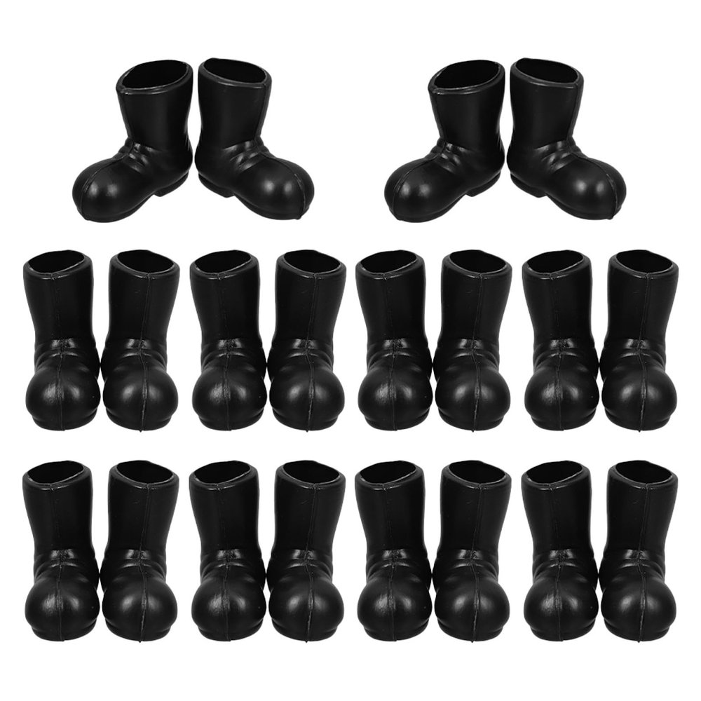 20pcs Miniature Santa Claus Boots Adorable Decorative Shoes for Dollhouses Christmas Fairy Garden and Craft Projects Festive Miniature Shoes Models for Party Supplies