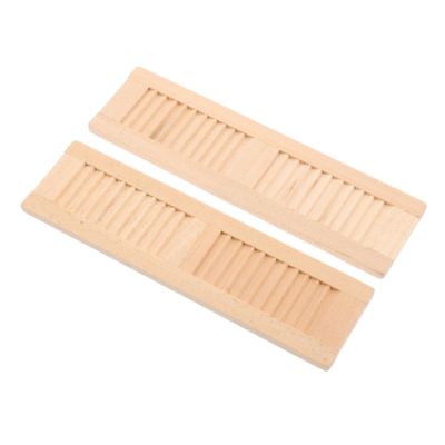 2Pcs Miniature Blind Ornament for Doll House Shutter Decor Dollhouse Accessories for Imaginative Play Layout Design
