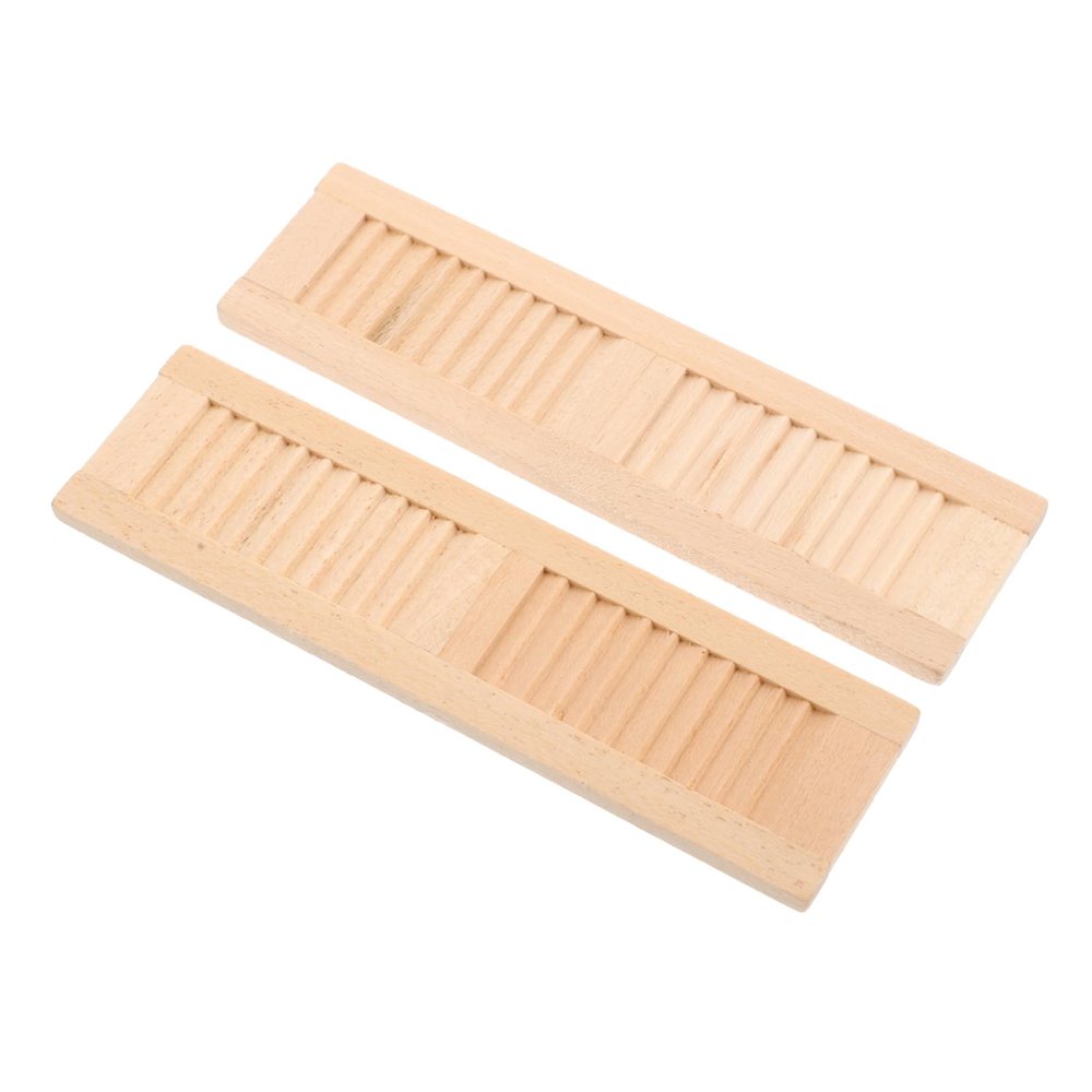 2Pcs Miniature Blind Ornament for Doll House Shutter Decor Dollhouse Accessories for Imaginative Play Layout Design