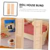 2Pcs Miniature Blind Ornament for Doll House Shutter Decor Dollhouse Accessories for Imaginative Play Layout Design view 4