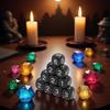 20Pcs Black 6 Sided Number Dice, Round Corner Polyhedral, Polyhedral Dice Role Playing Dice for Numeral Teaching Board, Table Games Role Playing Dice16mm view 3