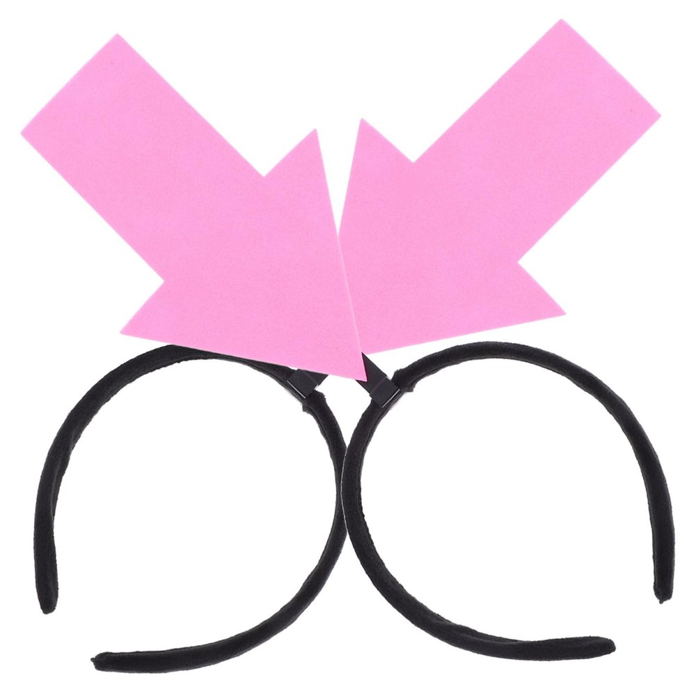 2Pcs Fun Pink Hair Hoop with Arrowhead for Halloween Parties Novelty Accessories for Themed Celebrations and Social Gatherings Lightweight Comfortable Design