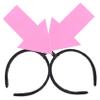 2Pcs Fun Pink Hair Hoop with Arrowhead for Halloween Parties Novelty Accessories for Themed Celebrations and Social Gatherings Lightweight Comfortable Design view 1