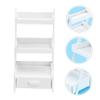 1pc Miniature Furniture Storage Rack Model White Dollhouse Accessory for Home Decor Lifelike Display Shelf for Miniature Collectors and Creative Layouts view 3