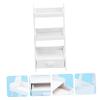 1pc Miniature Furniture Storage Rack Model White Dollhouse Accessory for Home Decor Lifelike Display Shelf for Miniature Collectors and Creative Layouts view 4