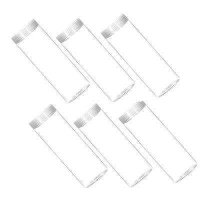 6pcs Clear Coin Storage Tubes Coin Collection Holder for Quarters Dimes Pennies Transparent Design for Easy Visibility Protection