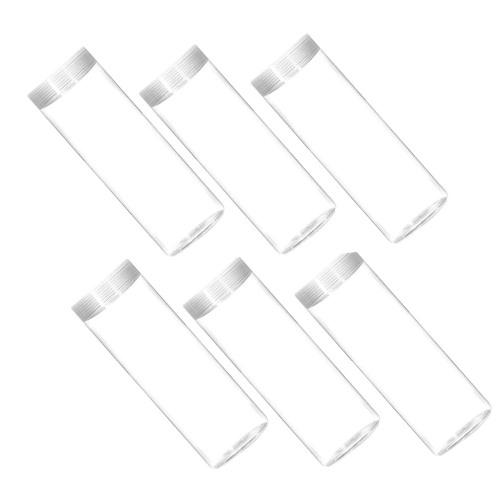 6pcs Clear Coin Storage Tubes Coin Collection Holder for Quarters Dimes Pennies Transparent Design for Easy Visibility Protection
