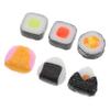 6Pcs Realistic Sushi Models Lifelike Onigiri Sushi Decoration Props for Food Photography Educational Use and Creative Displays for Events and Restaurant Advertising view 1