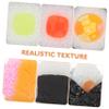 6Pcs Realistic Sushi Models Lifelike Onigiri Sushi Decoration Props for Food Photography Educational Use and Creative Displays for Events and Restaurant Advertising view 3