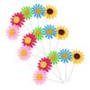 100pcs Sunflower Cupcake Picks: Sunflower Cake Decorations Cute Felt Flower Cake Toppers Floral Dessert Picks For Birthday Parties Weddings Celebrations view 1