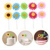 100pcs Sunflower Cupcake Picks: Sunflower Cake Decorations Cute Felt Flower Cake Toppers Floral Dessert Picks For Birthday Parties Weddings Celebrations view 4