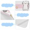 Pink White Stripes Cartoon Cat Cooling Baby Mattress Protector Pads 28" x 52" Washable Mattress Protector Pads for Kids, Adult view 4