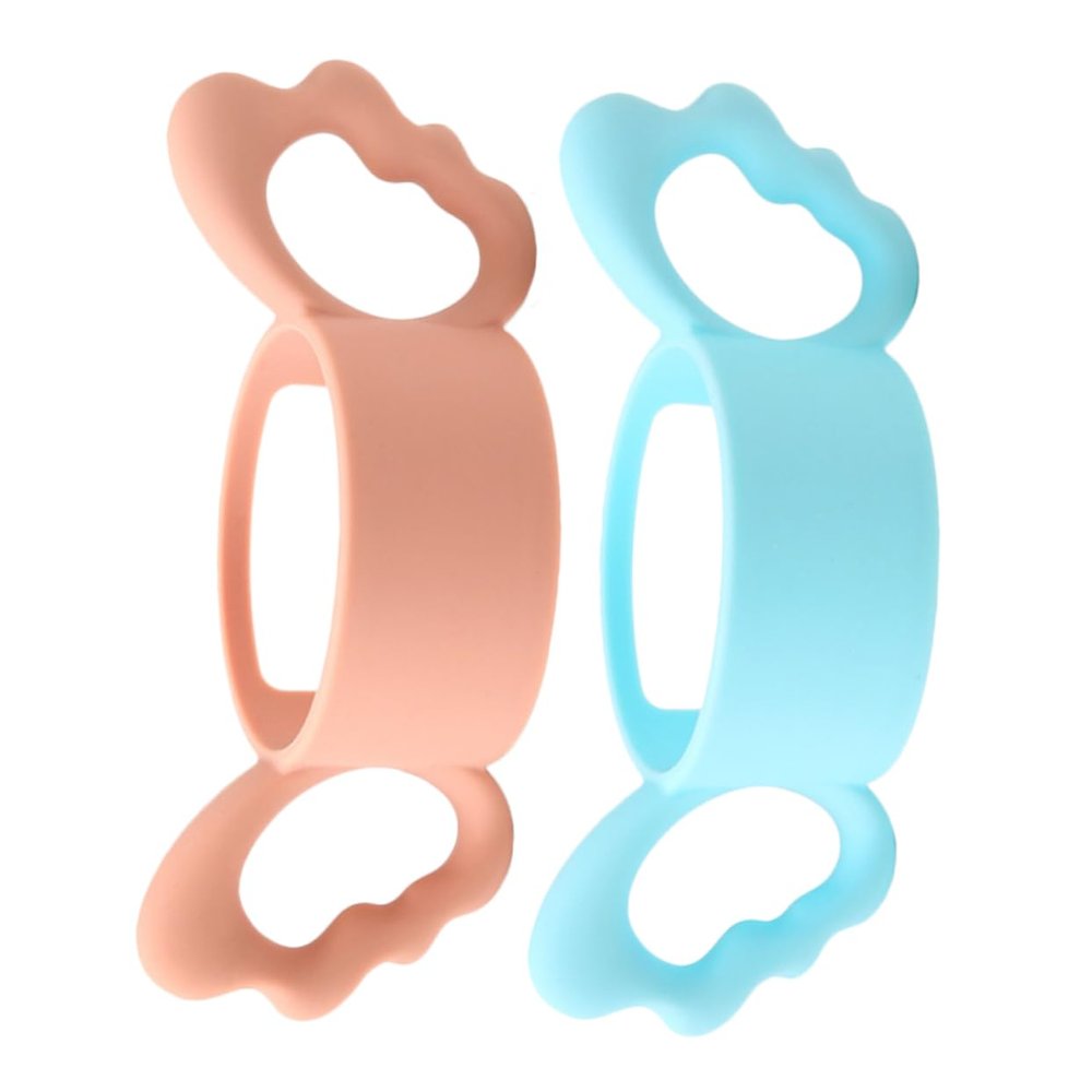 2Pcs Silicone Bottle Handles Feeding Bottle Accessories for Newborns Easy to Install Odor and Material for Independent Feeding