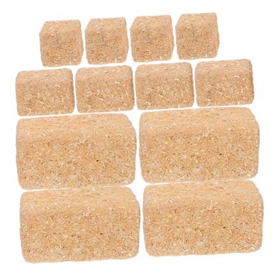 12pcs Miniature Faux Hay Bales for Dollhouse Decor Realistic Farm Scene Decoration for DIY Autumn Projects Mini Straw Hay for Farm Themed Displays