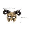 Abaodam 2Pcs Horned Devil Mask Half Face Masquerade Festival Costume Prop for Halloween Party Cosplay Role Play Breathable Design for Comfortable Wear view 2