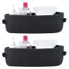 2 Pcs Oval Cotton Rope Storage Baskets, Woven Organizers With Leather Handles For Home, Nursery, And Bathroom view 1